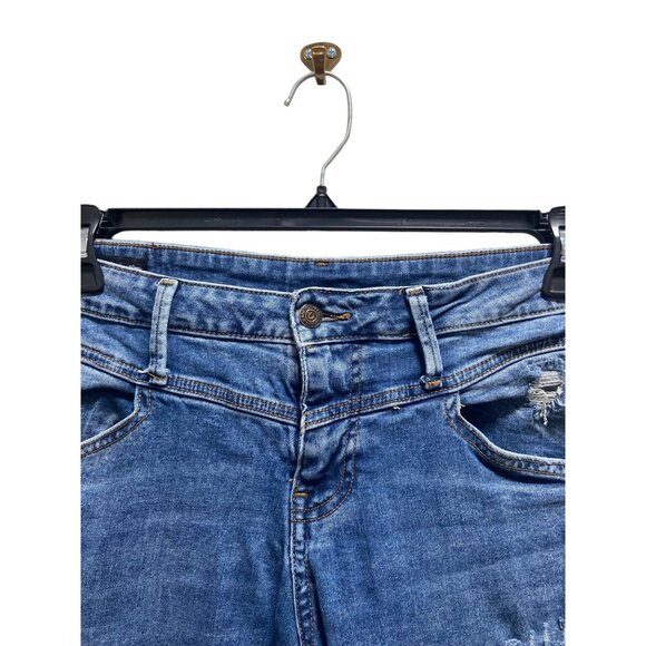 True Religion Halle High Rise Super Skinny Front Yoke Jeans Blue Size 32 Classic - Picture 10 of 16